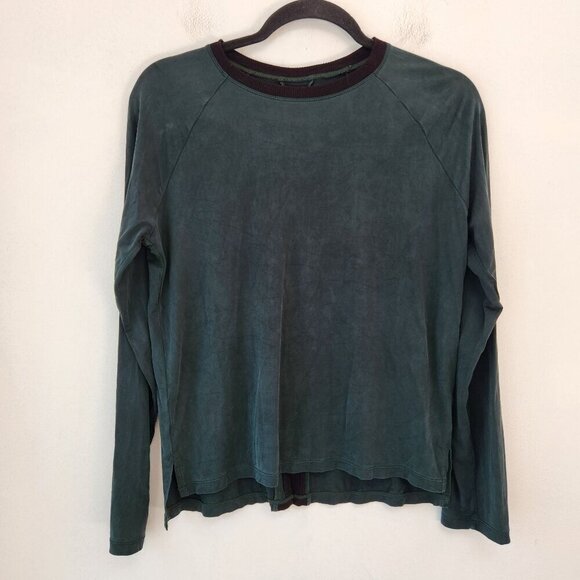 Summersalt Green Long Sleeve Tee Activewear Shirt T-Shirt Stretch Women's M - Picture 1 of 6